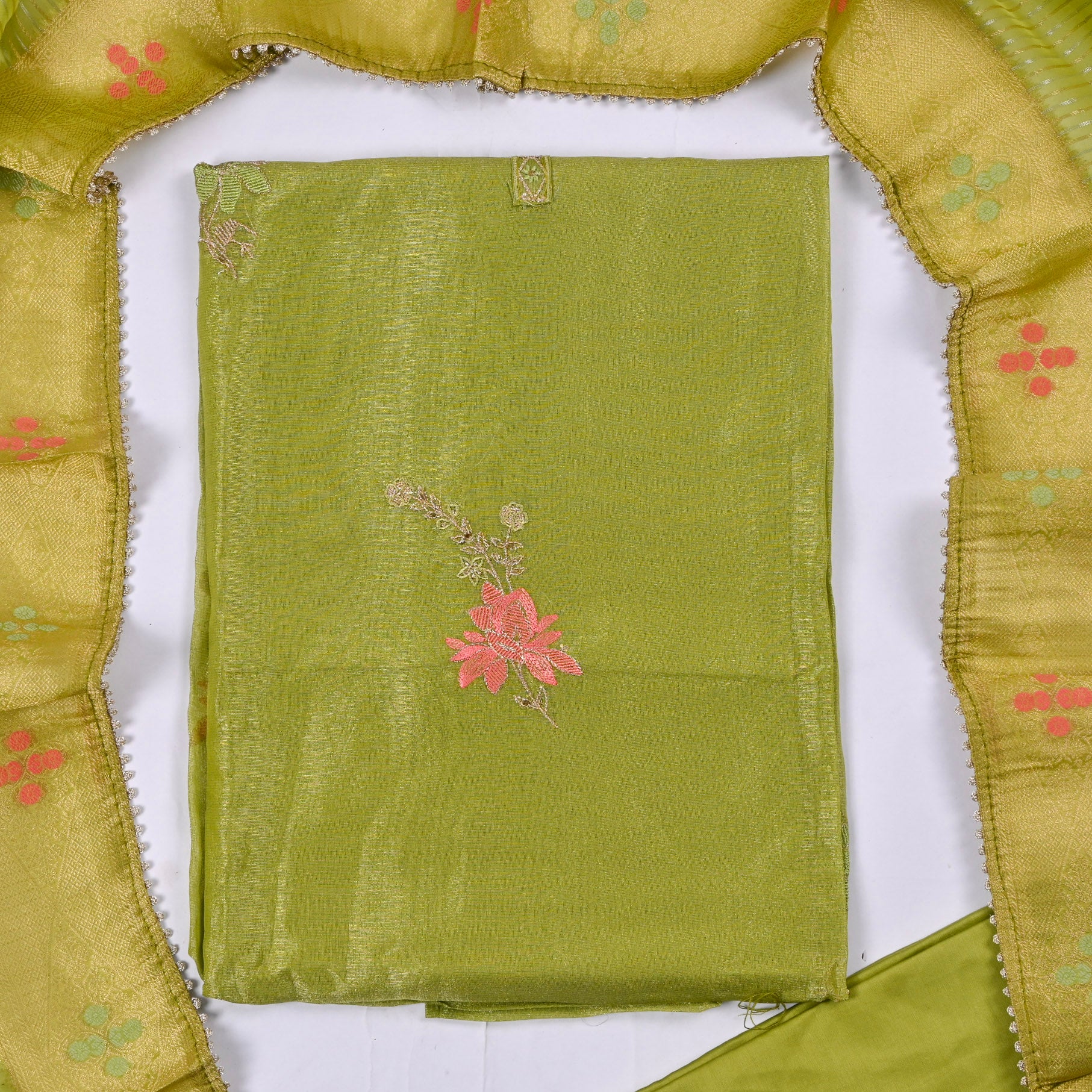 Shimmer Parrot Unstitched Suit
