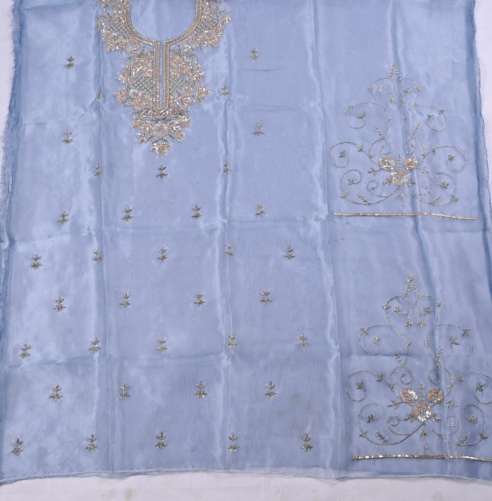 Glass Blue Unstitched Suit