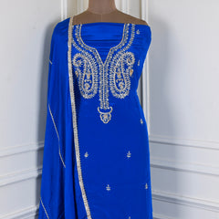 Crepe Blue Unstitched Suit