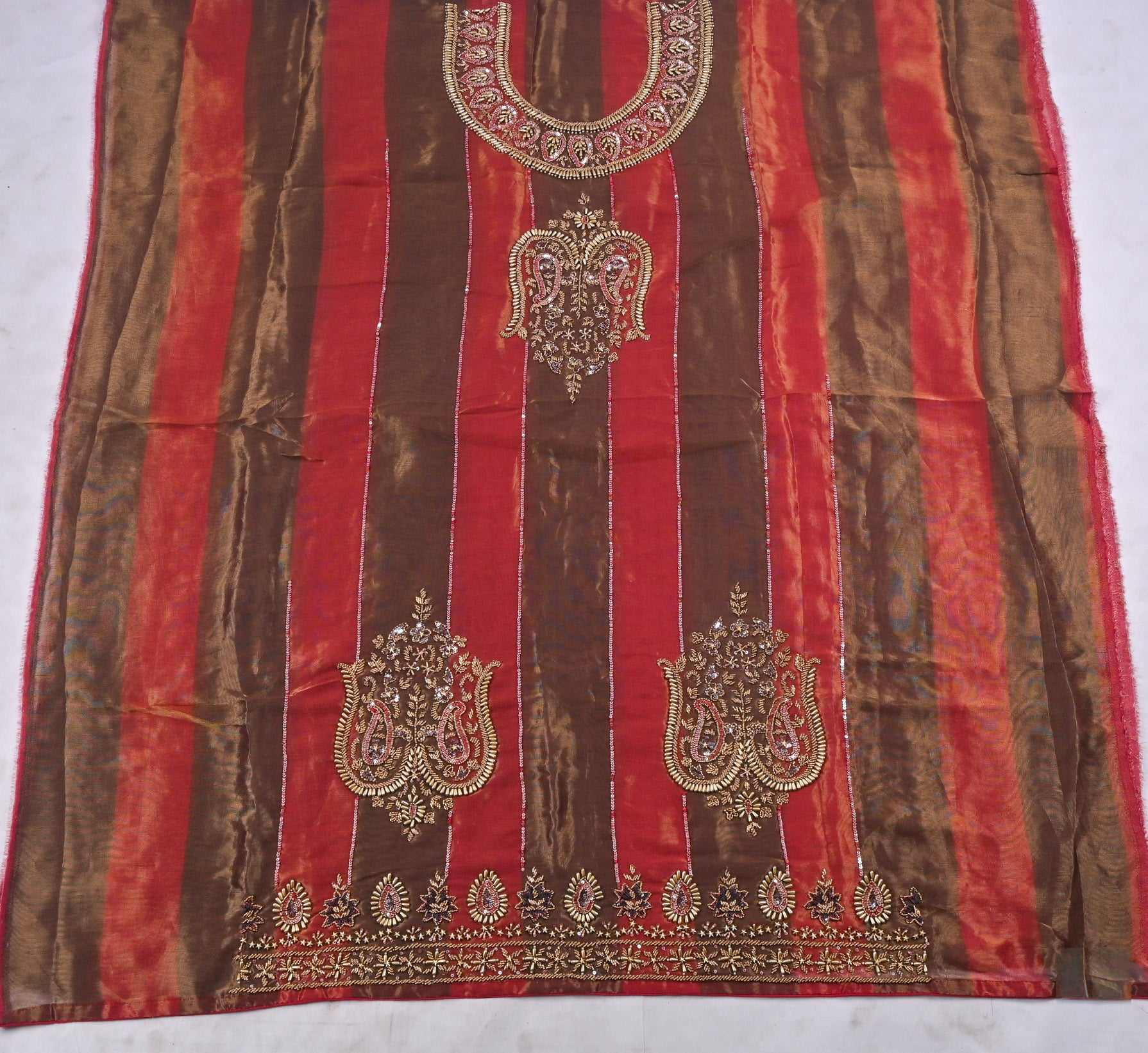 Shimmer Red Unstitched Suit