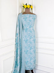 Muslin Grey Unstitched Suit