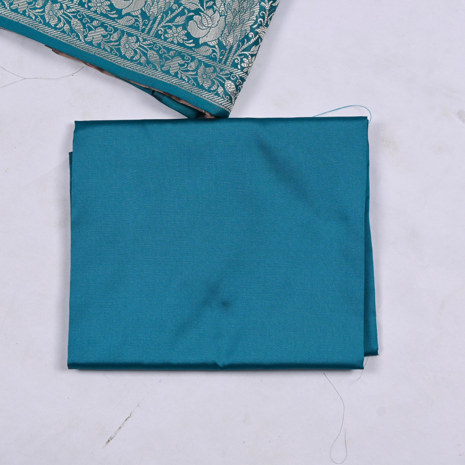 Banarasi Silk Beige Unstitched Suit