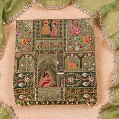 Crepe Green Unstitched Suit