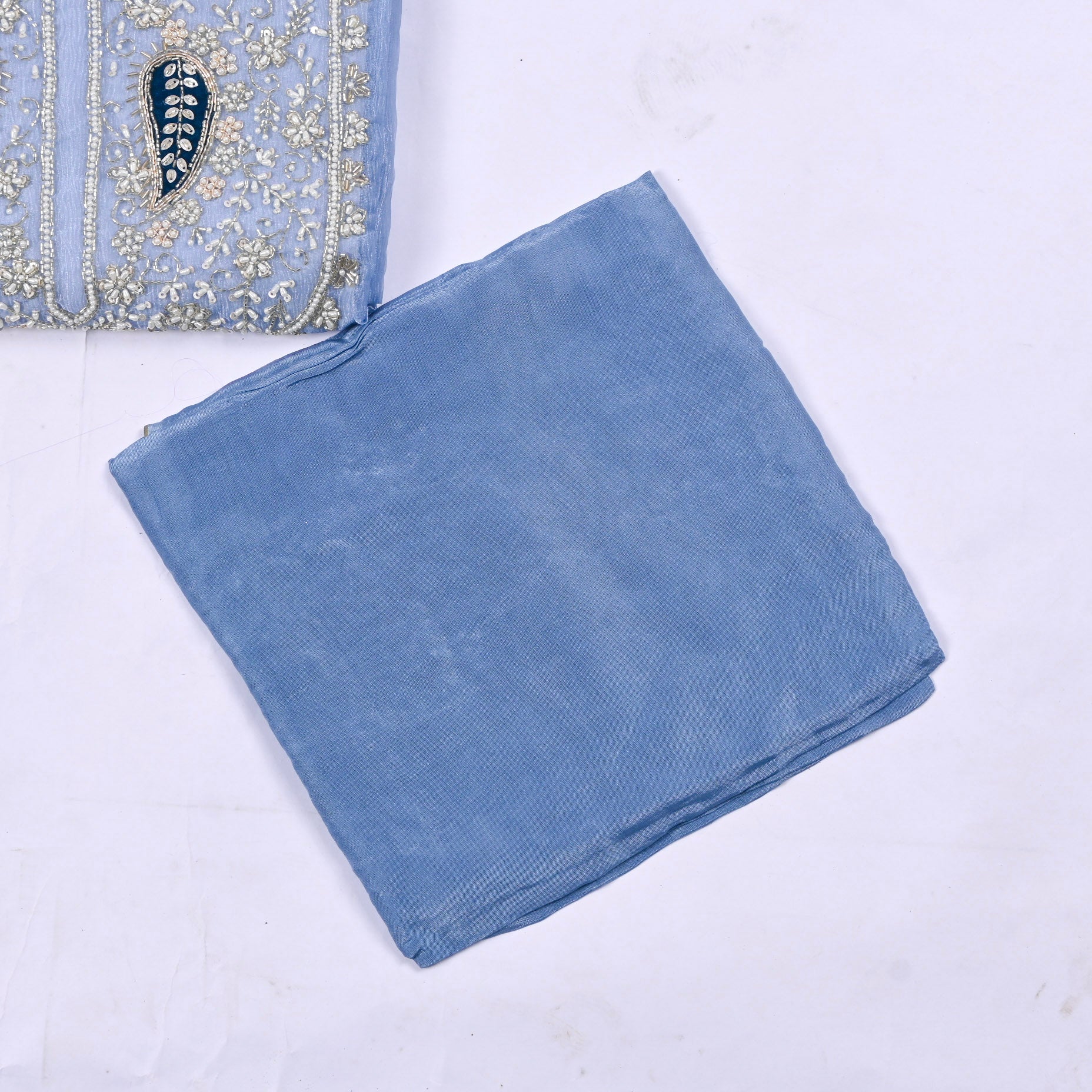 Shimmer Blue Unstitched Suit