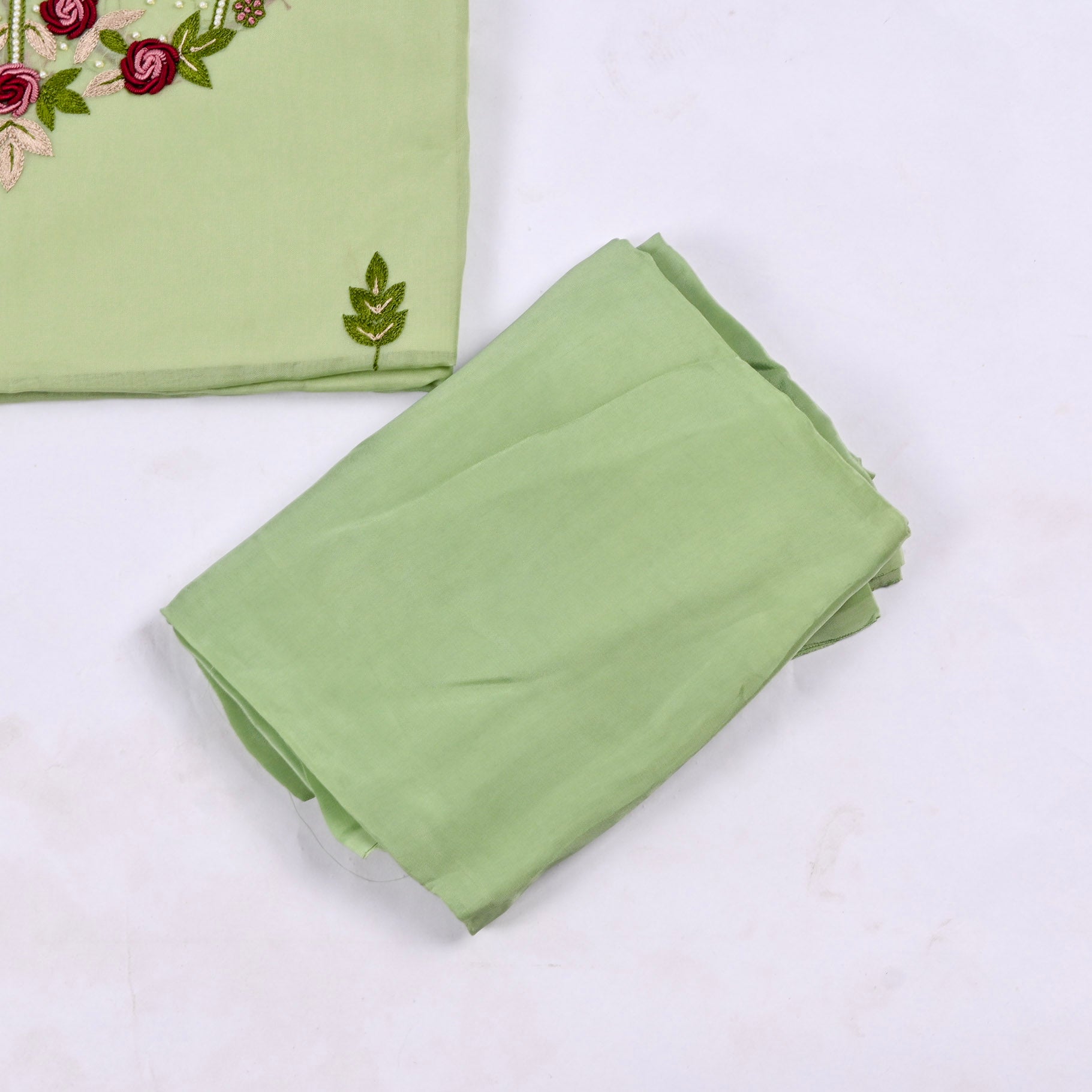 Organza Parrot Unstitched Suit