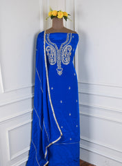 Crepe Blue Unstitched Suit