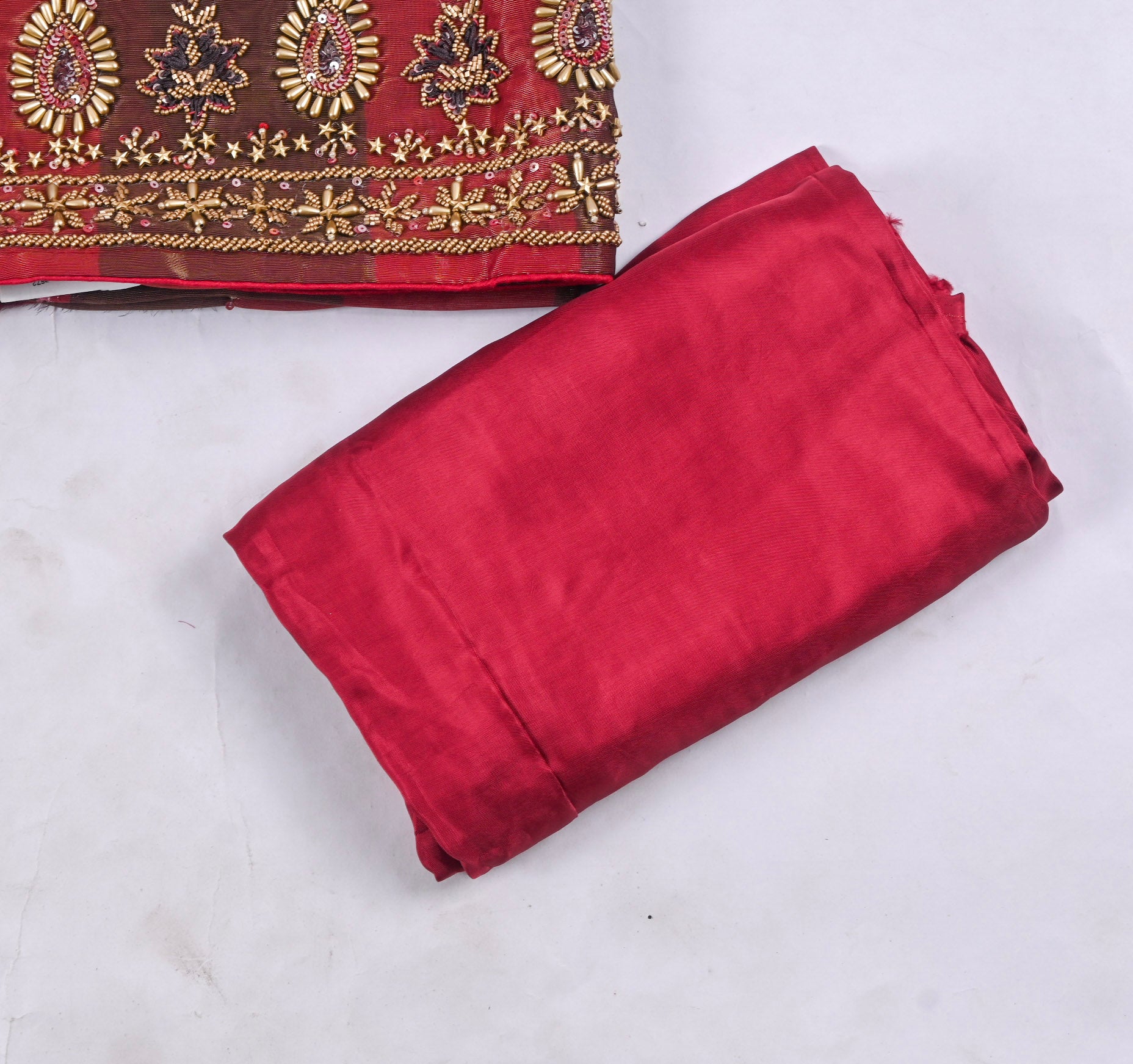 Shimmer Red Unstitched Suit