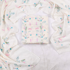 Cotton Blue Unstitched Suit