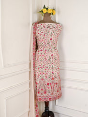 Crepe Beige Unstitched Suit