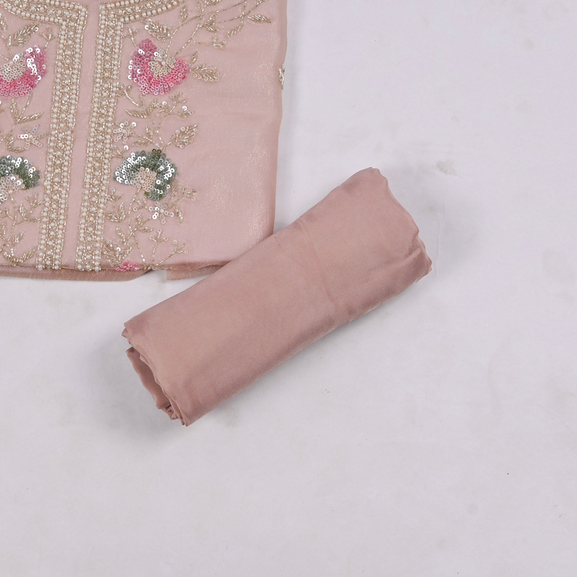 Crush Beige Unstitched Suit