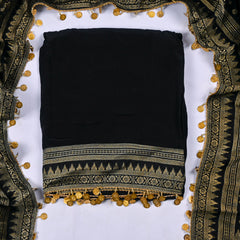 Crepe Black Unstitched Suit