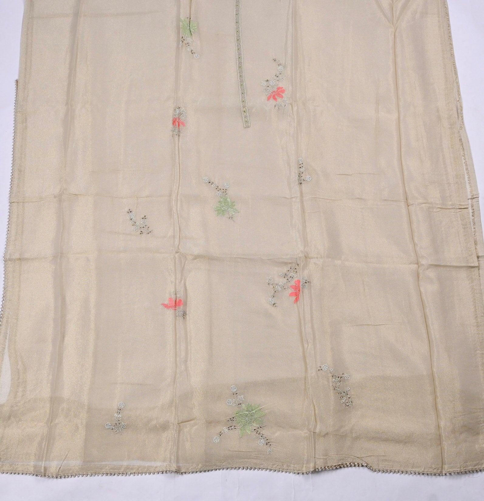 Shimmer Beige Unstitched Suit