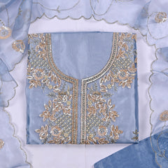 Glass Blue Unstitched Suit