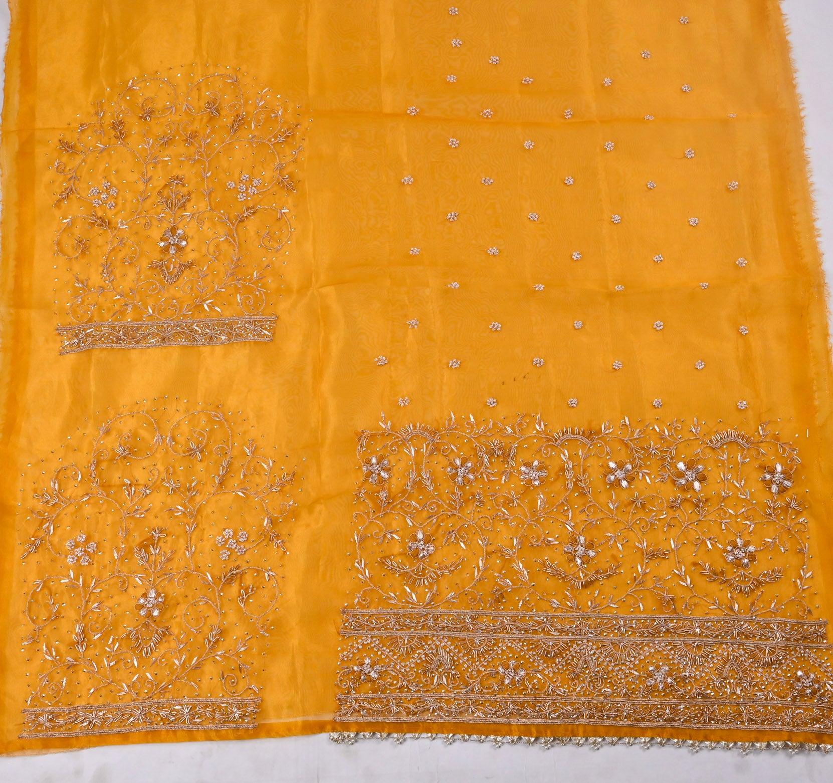 Glass Shimmer Yellow Unstitched Suit