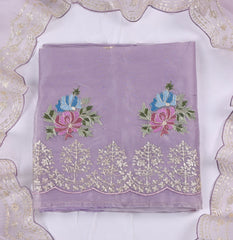 Glass Shimmer Lavender Unstitched Suit