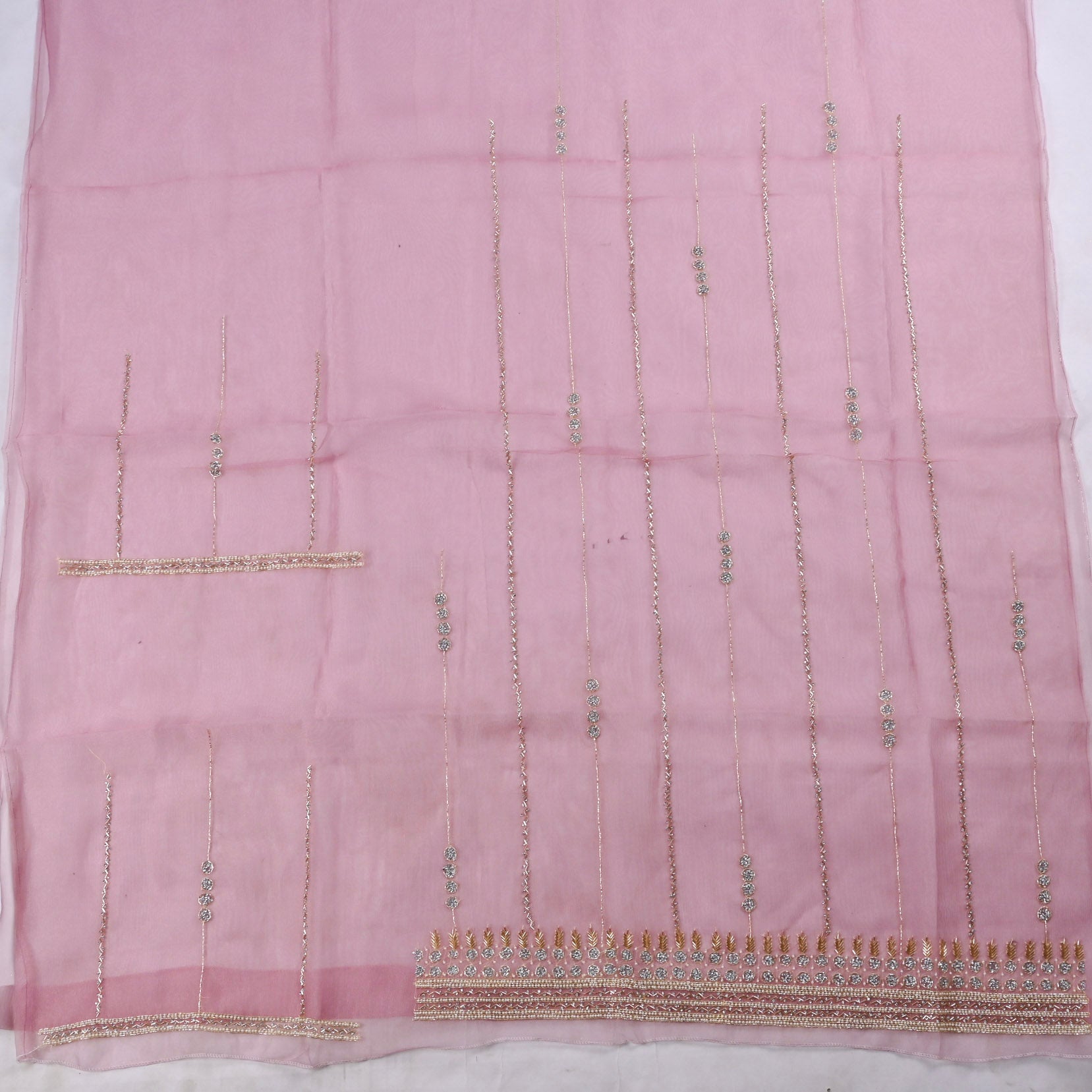 Crush Onion Pink Unstitched Suit