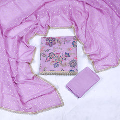 Shimmer Purple Unstitched Suit