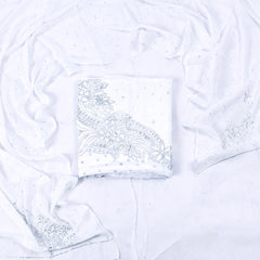 Crepe White Unstitched Suit