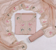 Crush Beige Unstitched Suit
