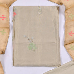 Shimmer Beige Unstitched Suit
