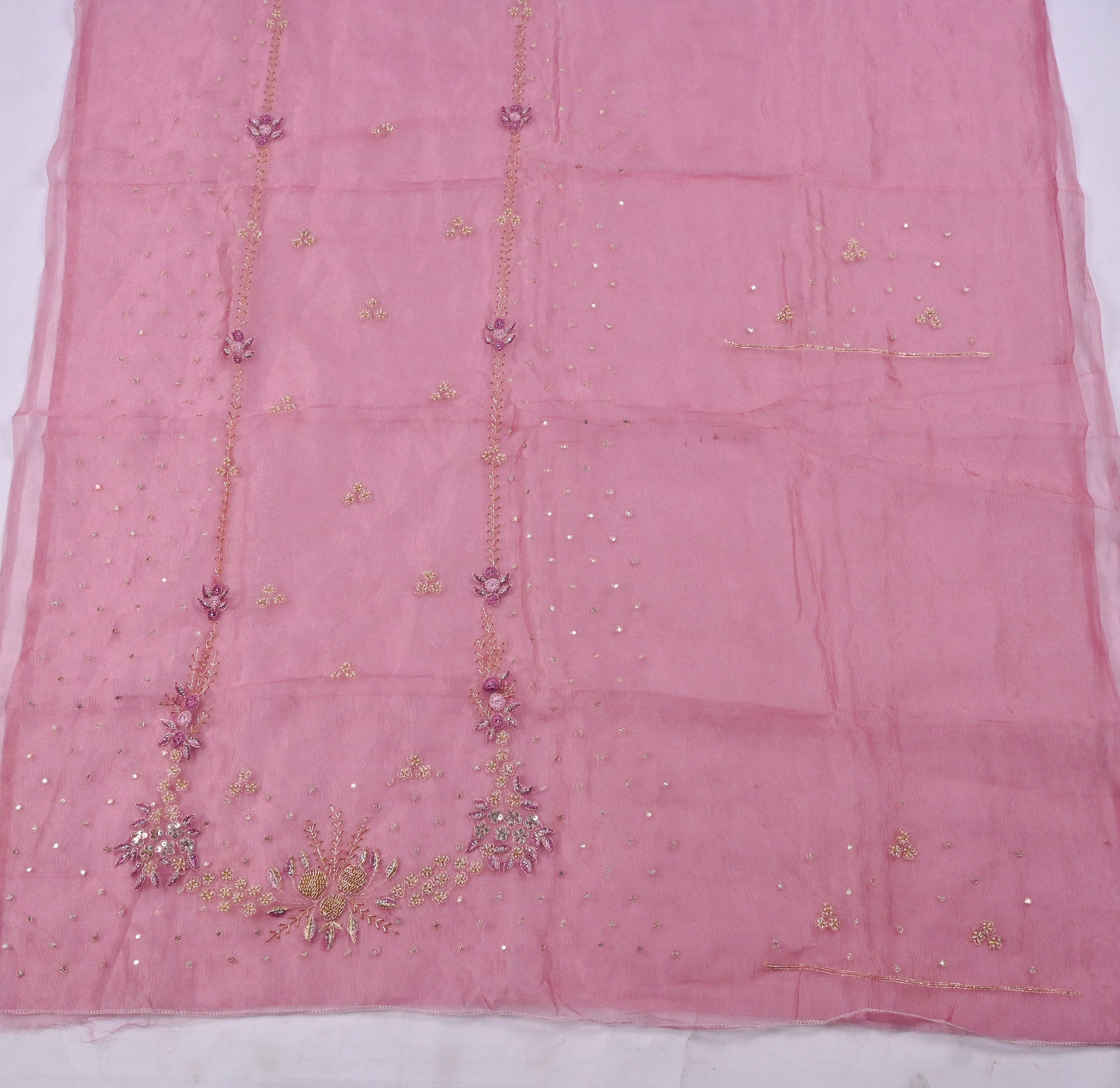 Crush Onion Pink Unstitched Suit