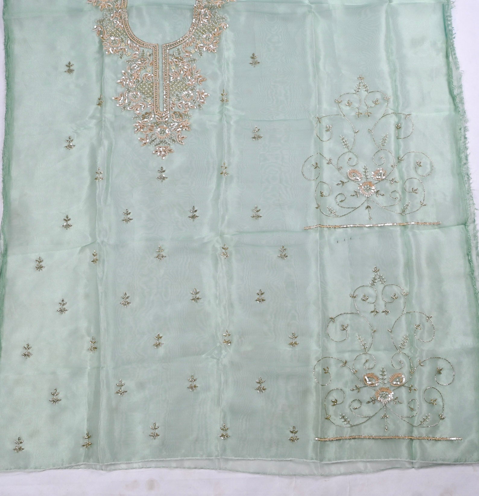 Glass Green Unstitched Suit