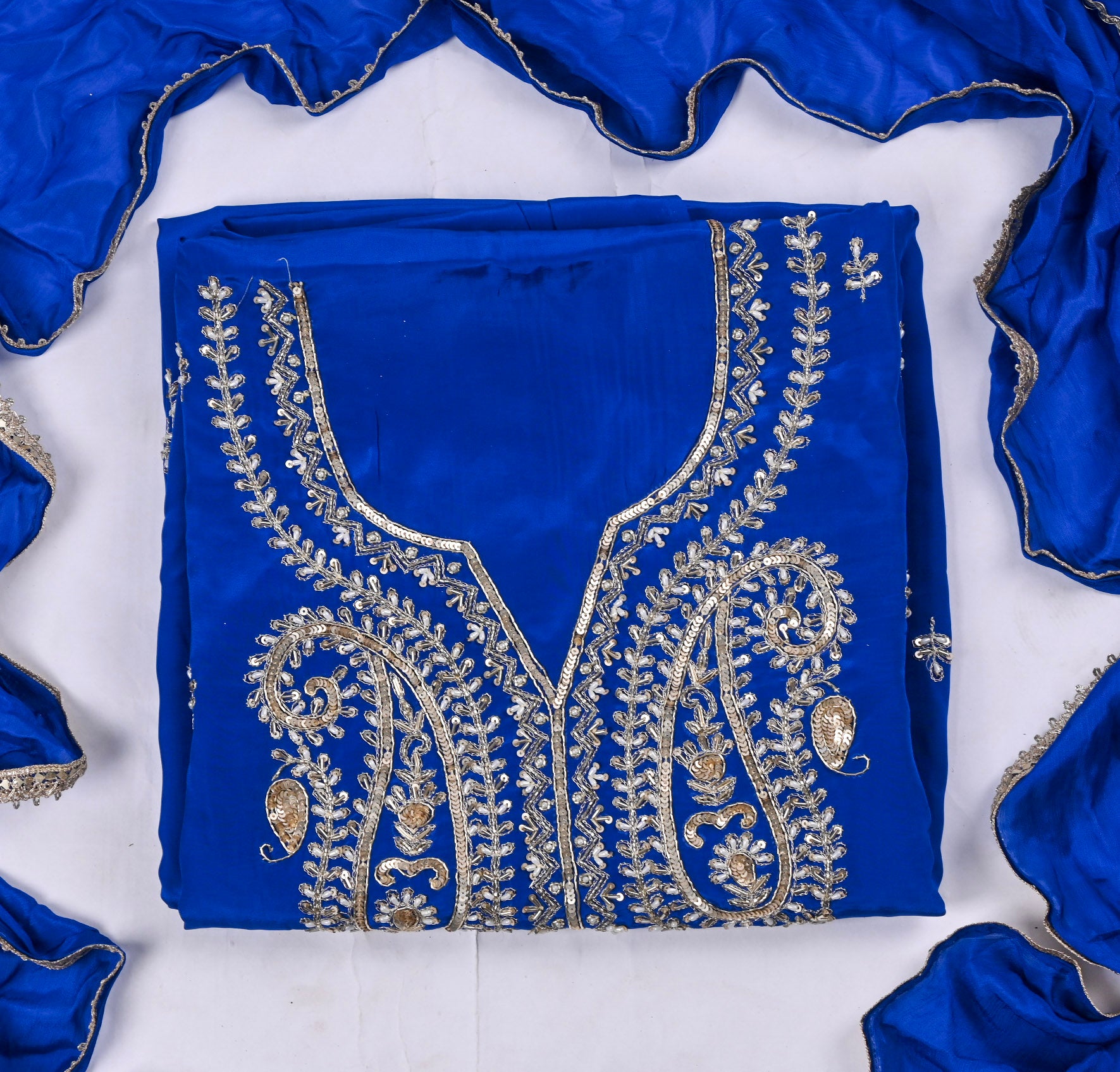 Crepe Blue Unstitched Suit