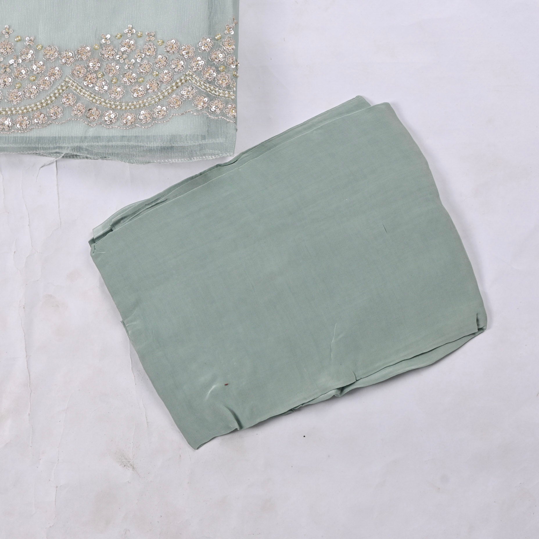Crush Powder Blue Unstitched Suit