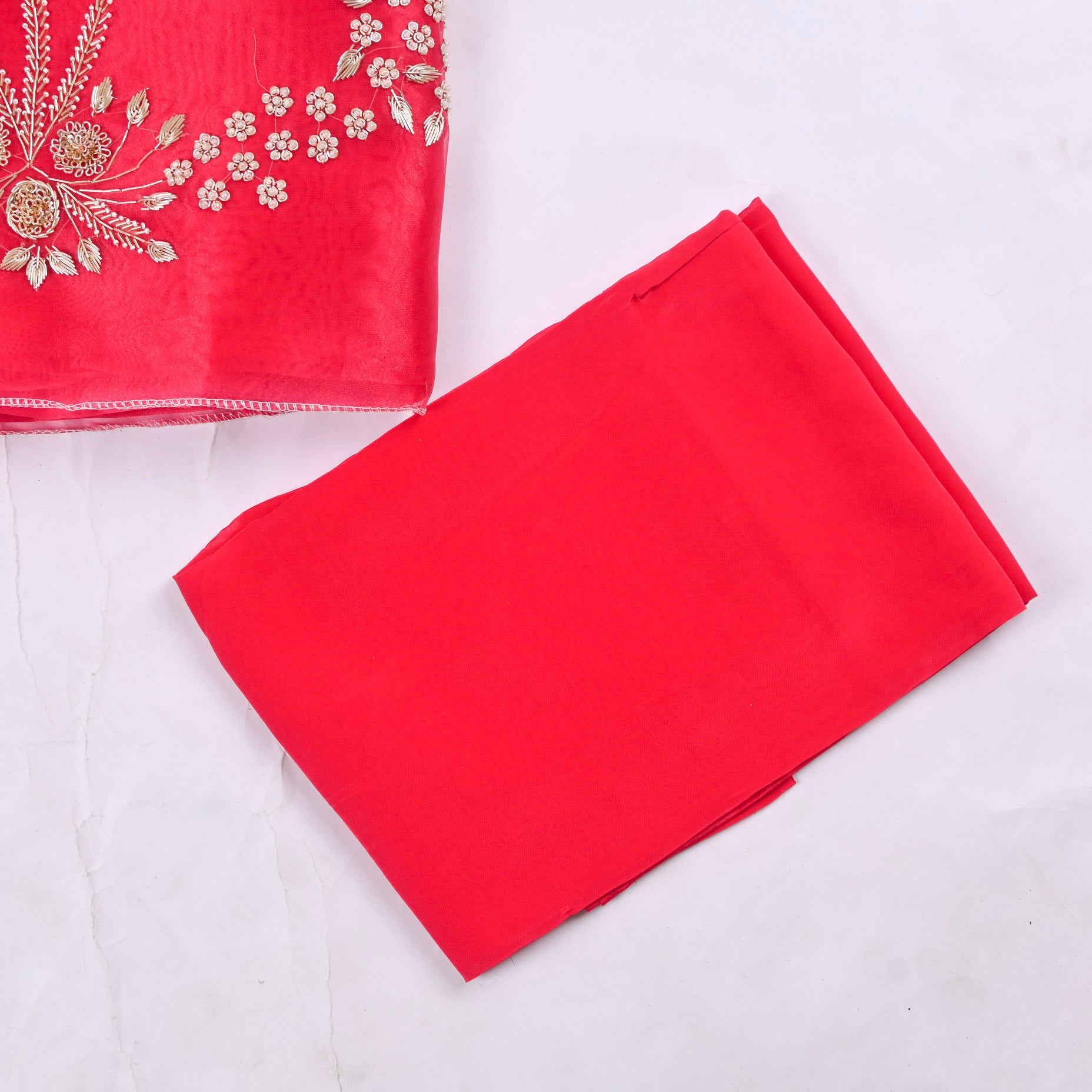 Pink Glass Shimmer Unstitched Suit