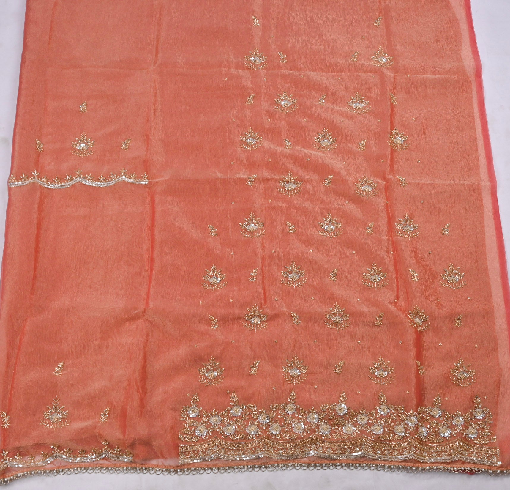 Crush Peach Unstitched Suit