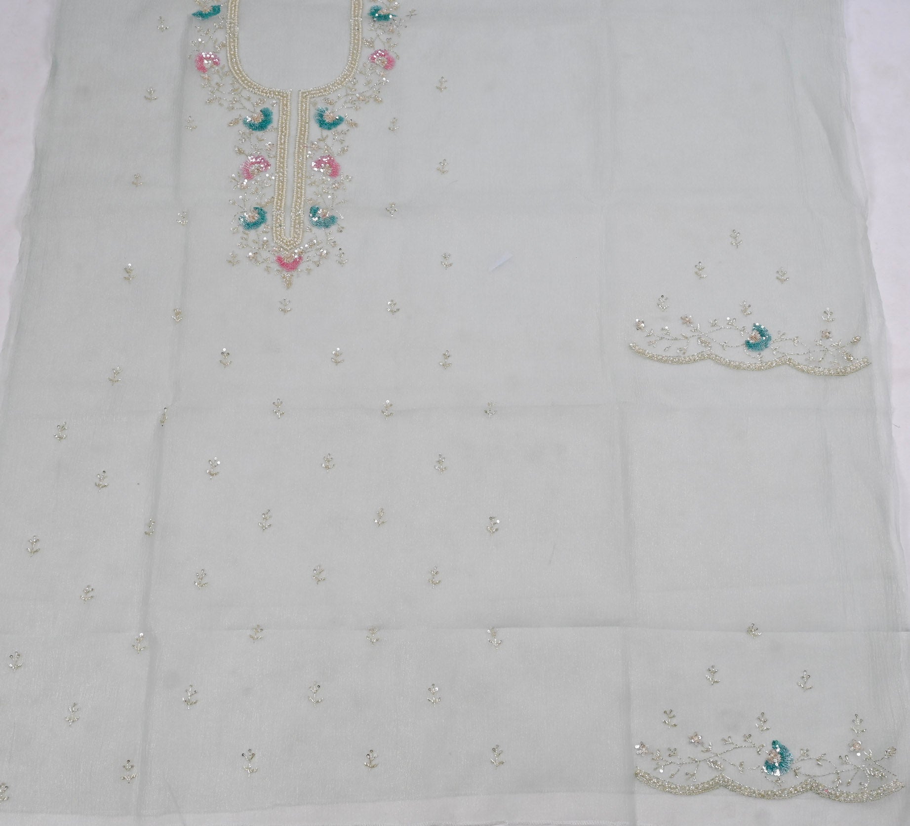 Crush Light Sky Blue Unstitched Suit