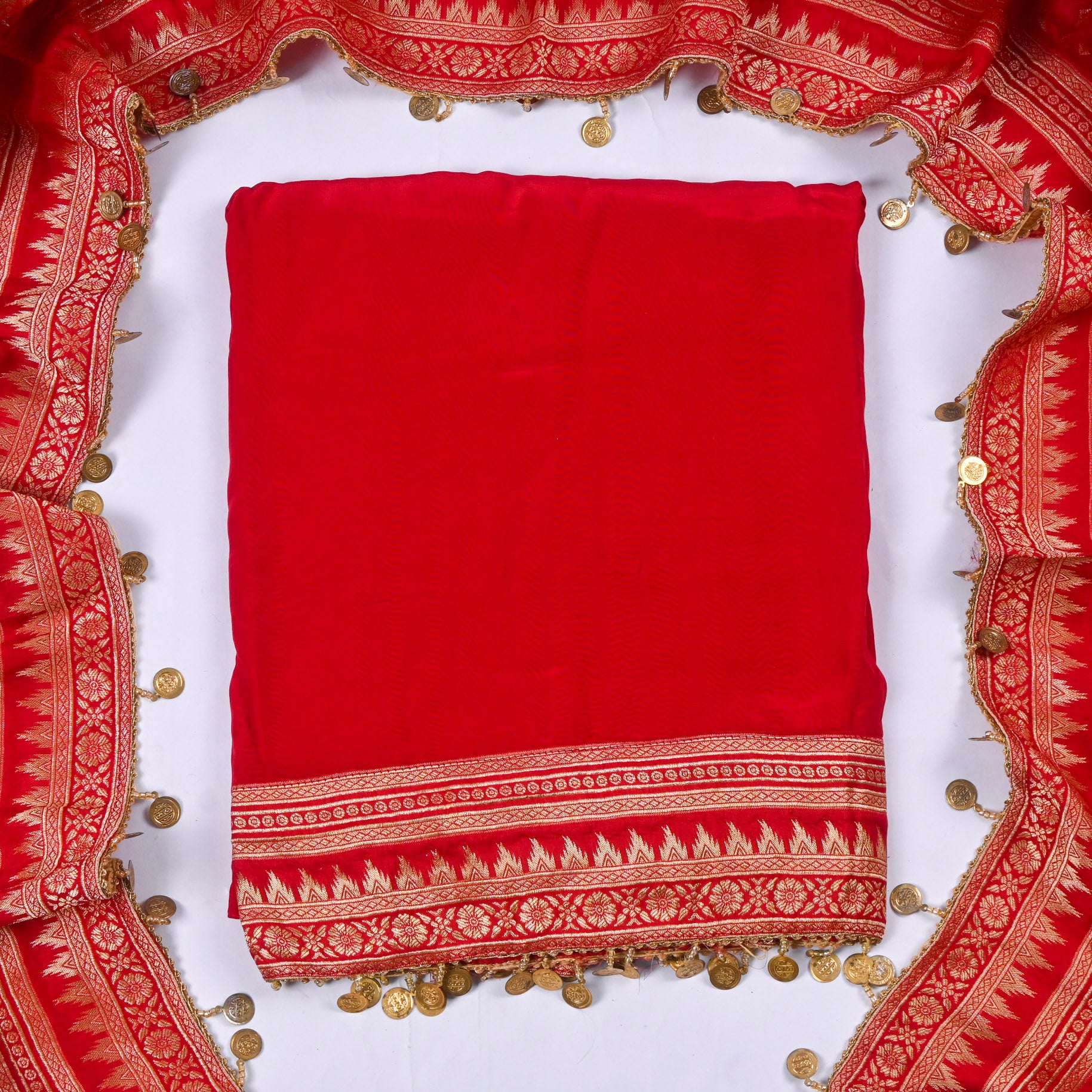 Crepe Red Unstitched Suit