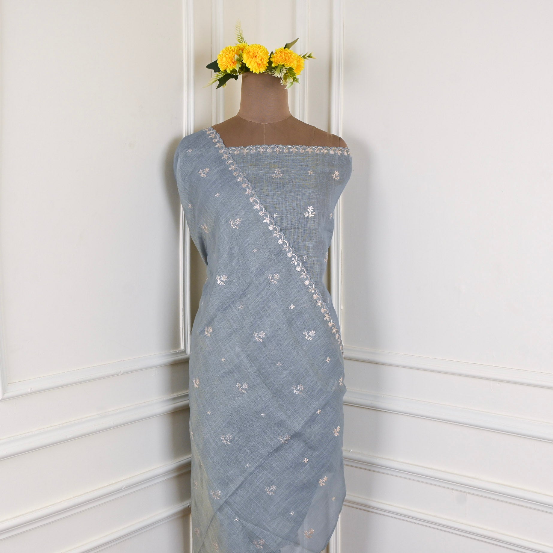 Linen Grey Unstitched Suit