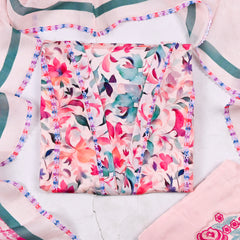 Twill Organza Pink Unstitched Suit
