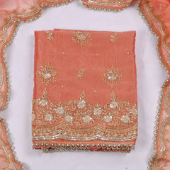 Crush Peach Unstitched Suit