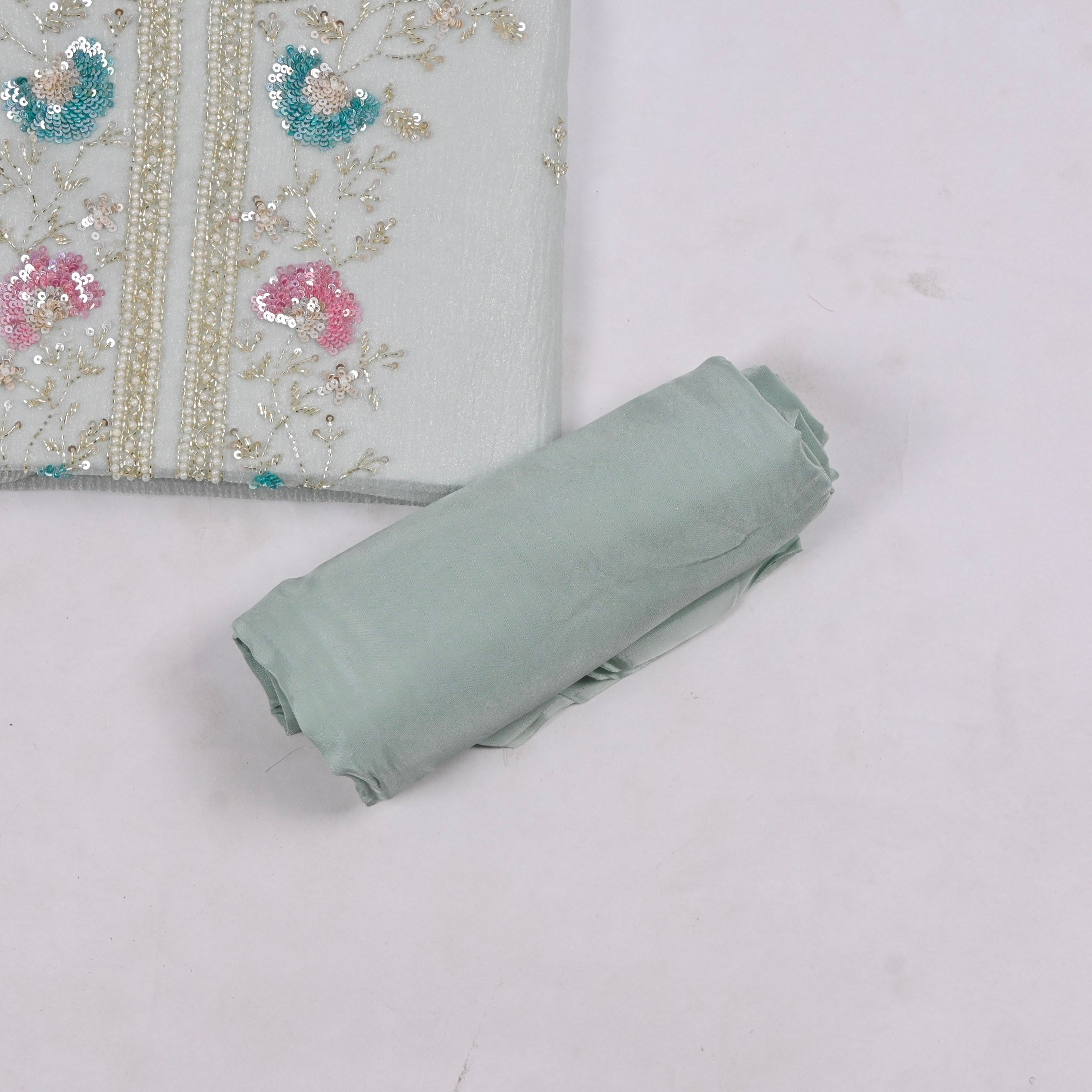 Crush Light Sky Blue Unstitched Suit
