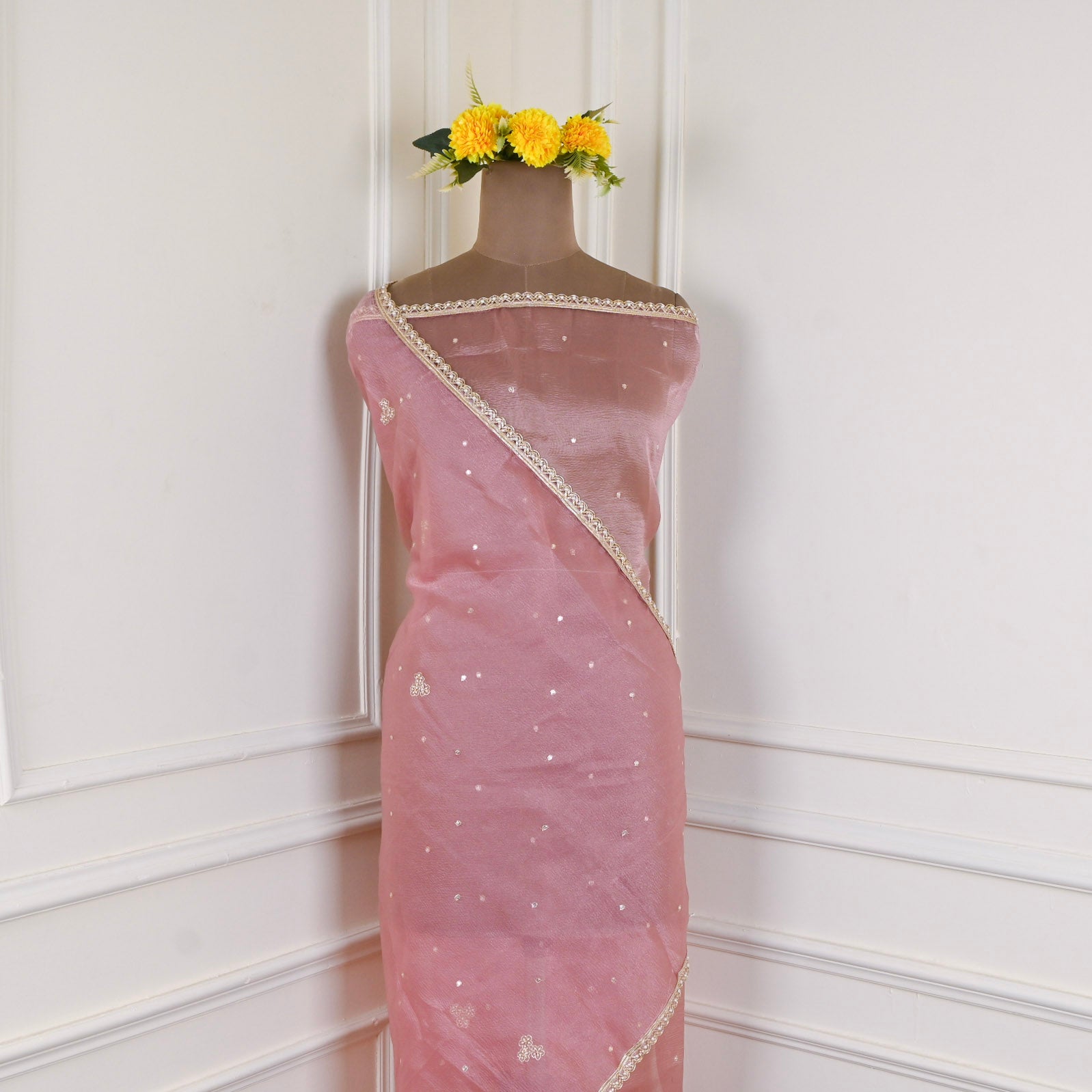 Crush Dusky Pink Unstitched Suit