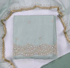 Crush Powder Blue Unstitched Suit