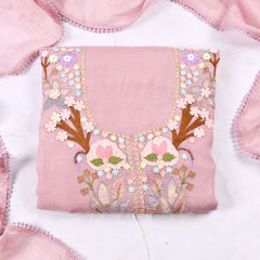 Mul Cotton Pink Unstitched Suit