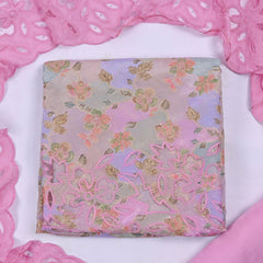 Banarasi Pink Unstitched Suit