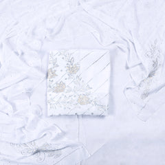 Crepe White Unstitched Suit