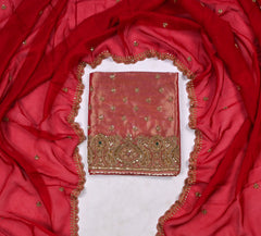 Shimmer Red Unstitched Suit
