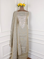 Linen Off-White Unstitched Suit