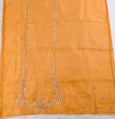 Mustard Glass Shimmer Unstitched Suit