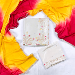 Giraffe Shimmer Off-White Unstitched Suit