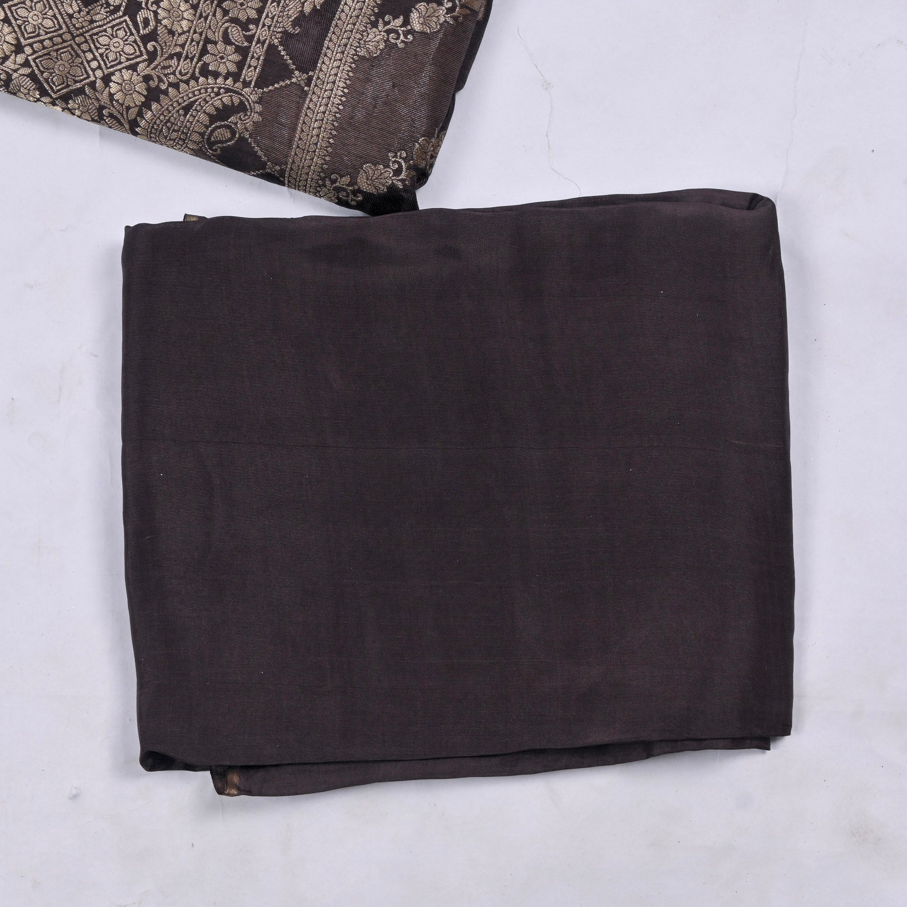 Banarasi Black Unstitched Suit