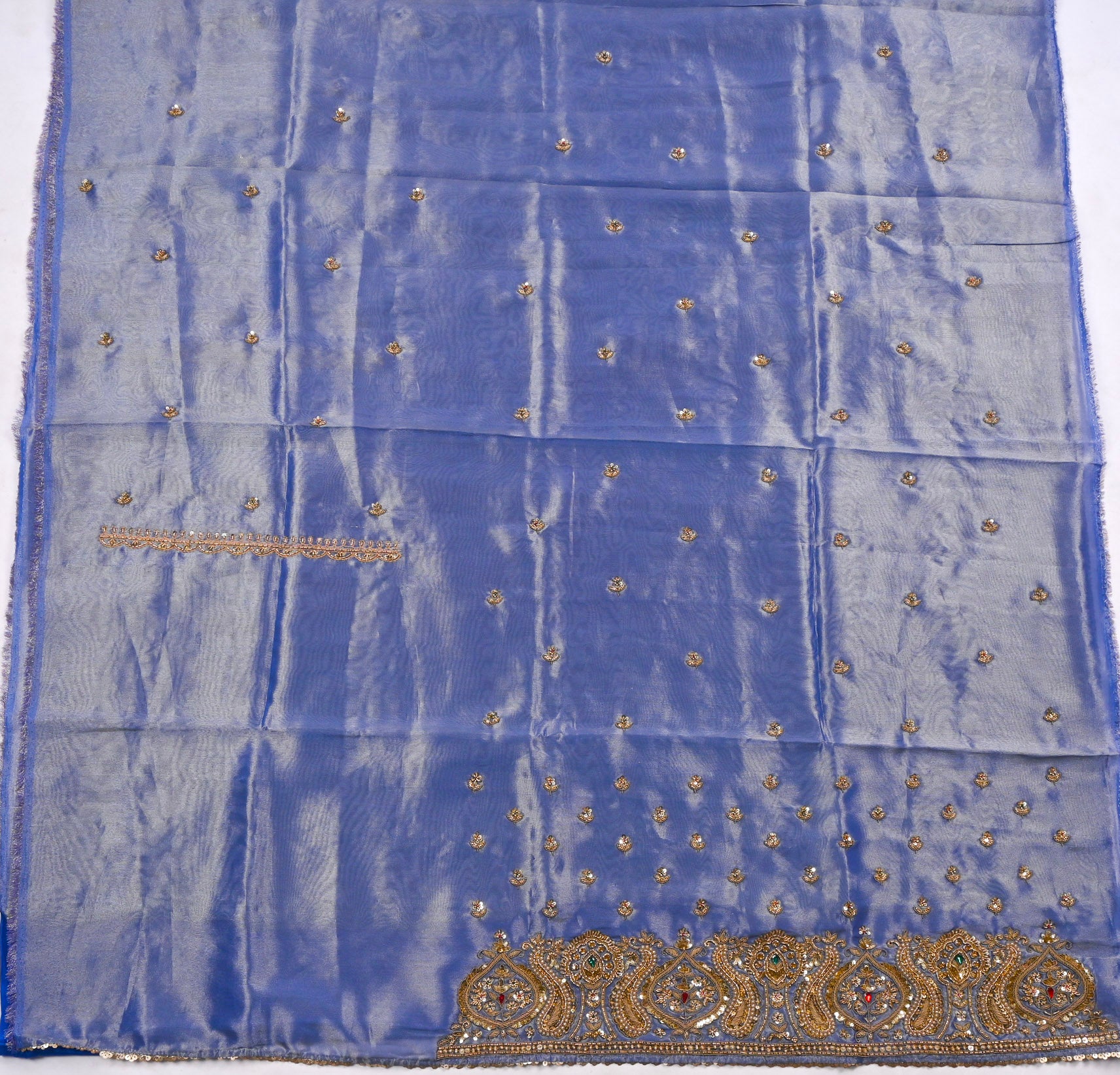 Shimmer Blue Unstitched Suit