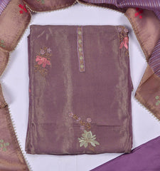 Shimmer Purple Unstitched Suit