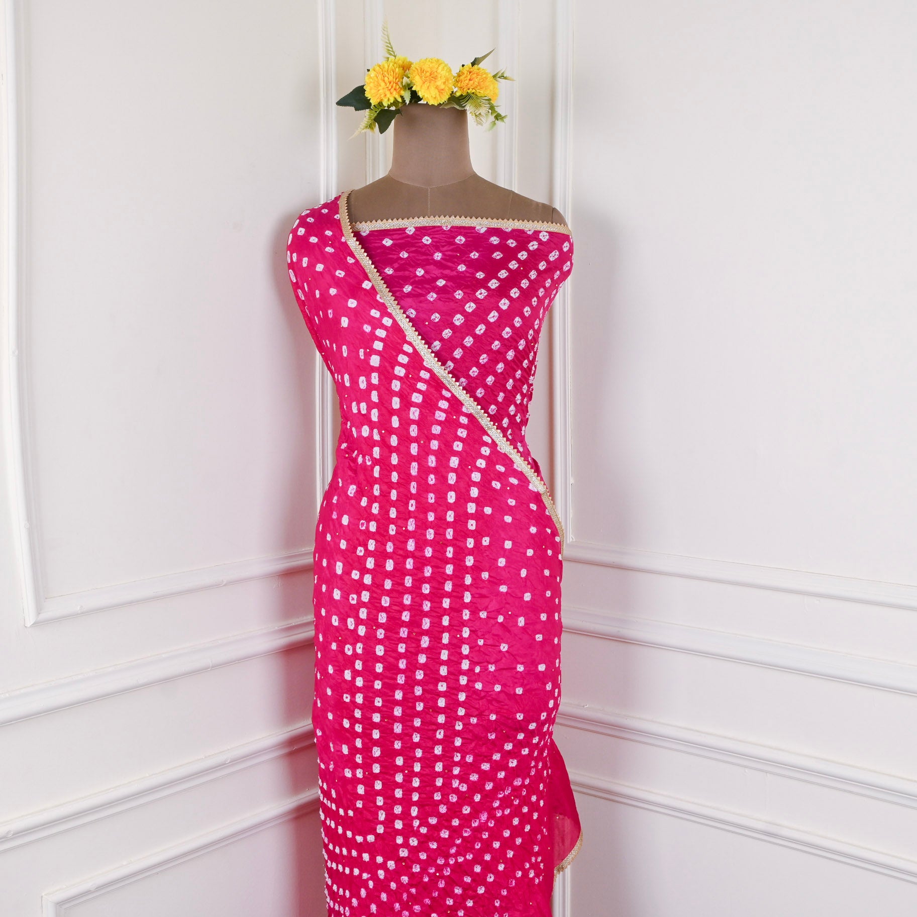 Muslin Pink Unstitched Suit
