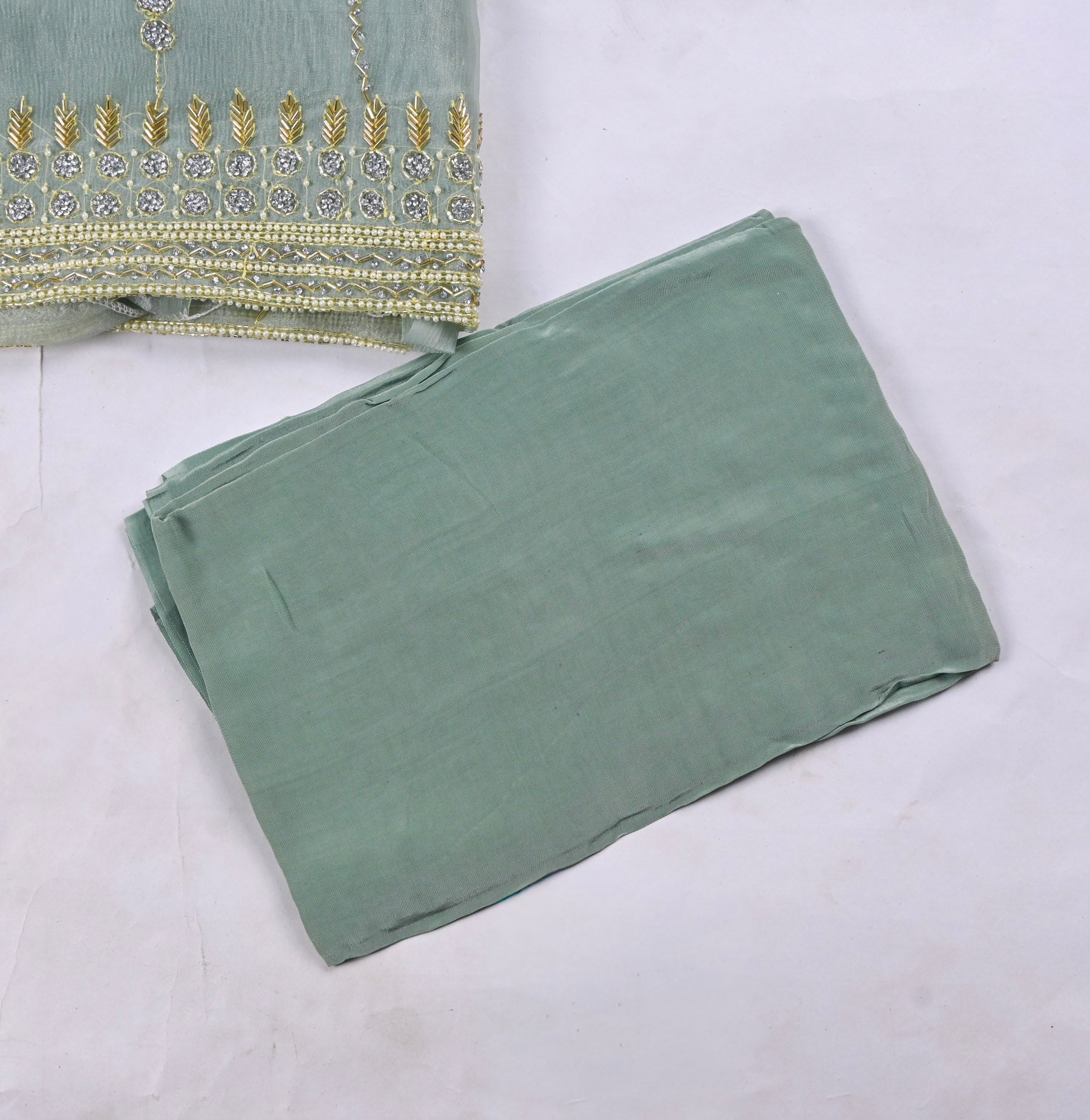 Crush Powder Blue Unstitched Suit